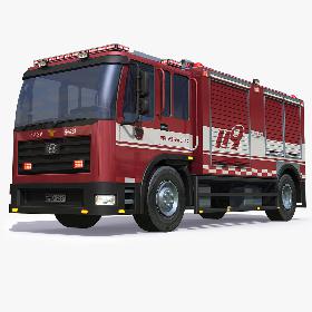 Korean Firetruck 1 3D